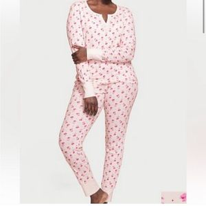 Victoria’s Secret thermal PJ set - pink dot